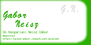 gabor neisz business card