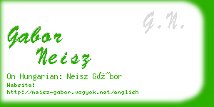 gabor neisz business card